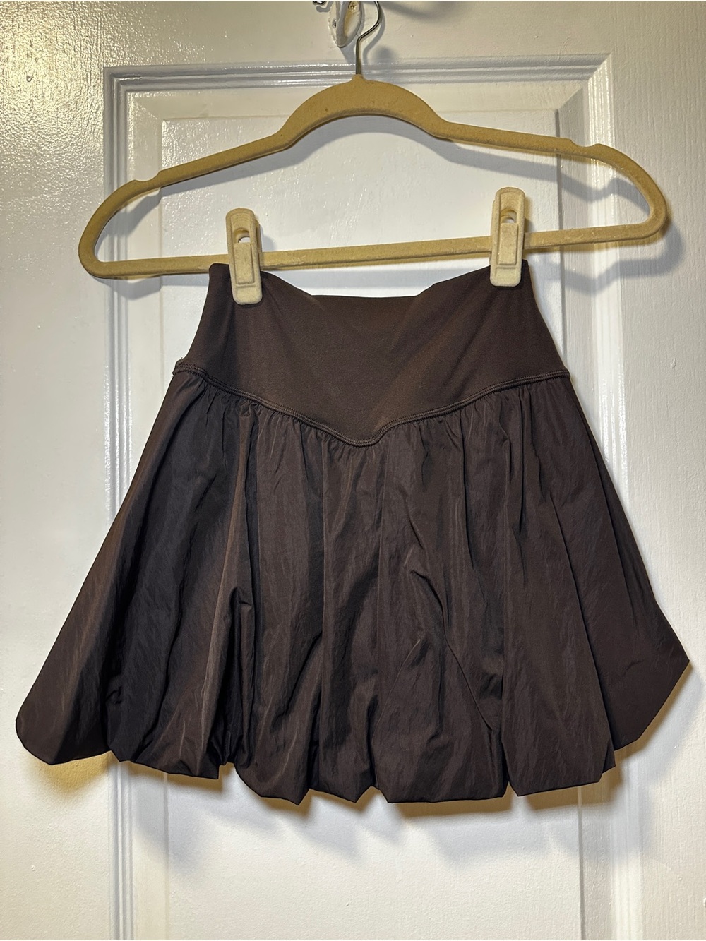 Women's Brown Bubble Skirt - Casual Flared Style
